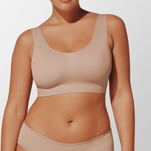 Thirdlove Smoothing Scoop Wireless Bra - L - Light Taupe